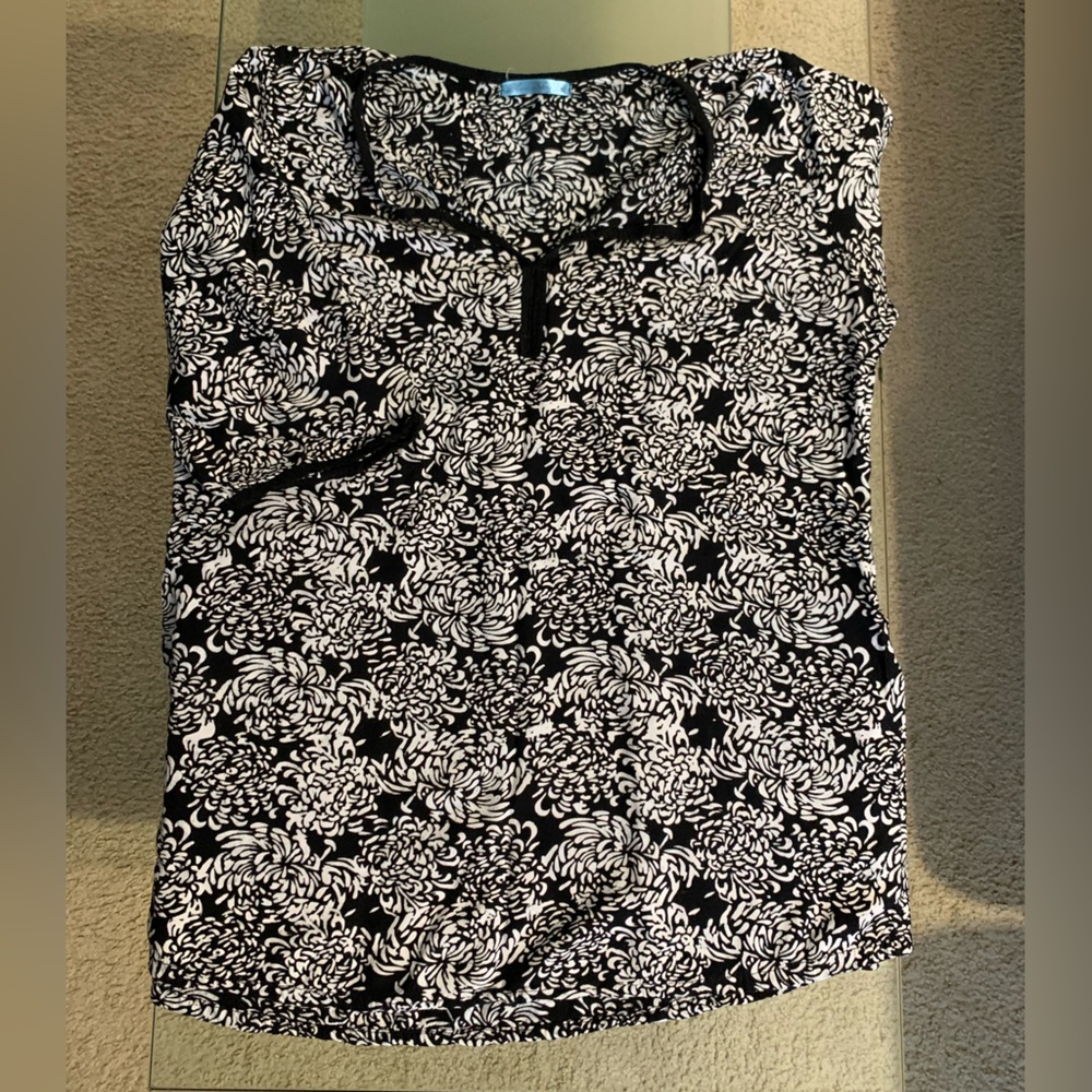 💜 Blue Sky Floral Pattered Top Blouse